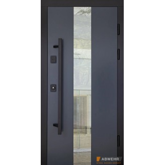 Вхідні двері з терморозривом модель Ufo Black комплектація COTTAGE 496 860/2050 ліва