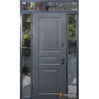 Вхідні нестандартні двері з терморозривом та фрамугою модель Scandi розмір до 1400*2650 
