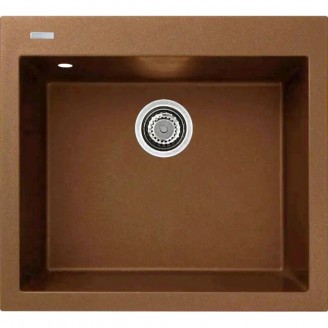  Мойка кухонная   Adamant UNIVER 560х500х200 terraacotta -11