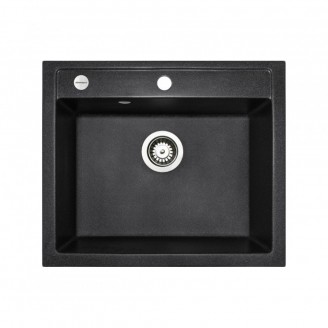  Мойка кухонная Adamant PRIZMA 590х495х200 черный -03