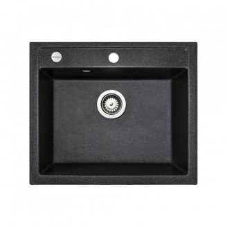 Мойка кухонная Adamant PRIZMA 590х495х200 графит -13
