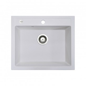 Мийка кухонна   Adamant   PRIZMA 590х495х200 білий  -01