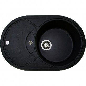  Мойка кухонная Adamant SHELL 770х495х200 черный -03