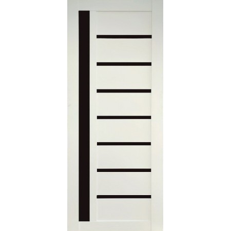  Дверное полотно Аркадия (900 х 2000, Снежный Мат, ЧЕРНОЕ СТЕКЛО)