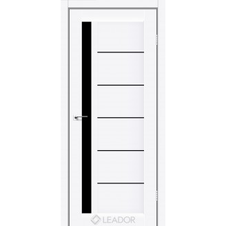 Дверне полотно Bariano колір Білий матовий Скло Чорне 60