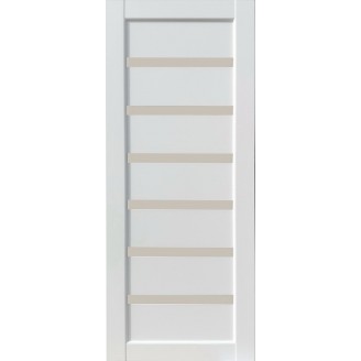 Дверне полотно Бристоль (600 х 2000, Білий мат, Сатин білий)
