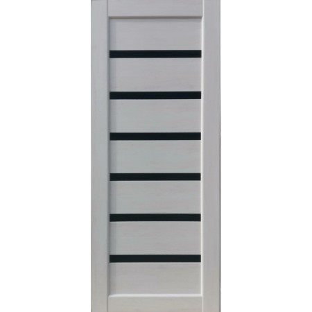  Дверное полотно Бристоль (600 х 2000, Бук Шале, ЧЕРНОЕ СТЕКЛО)