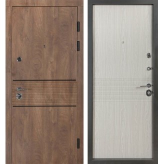 Вхідні двері в квартиру модель 564/264 колір спіл дерева коньячний/ венге парма
