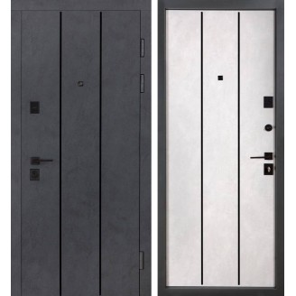 Вхідні двері в квартиру модель 535 колір бетон антрацит/ бетон сніжний