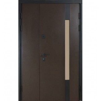 Входная дверь в дом модель 1200 705/428 цвет венге темный/ уличная венге темный