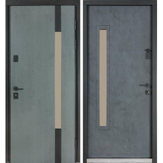 Входная дверь в дом модель 705/428 цвет антрацит/уличная бетон антрацит