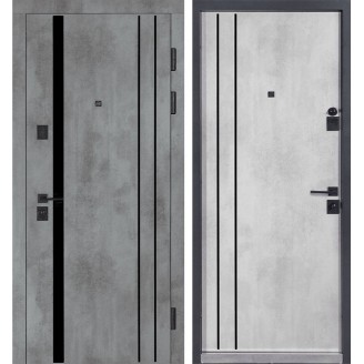 Вхідні двері в квартиру модель 549/551 колір  оксид темний/ оксид світлий
