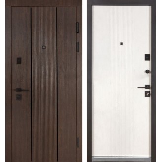 Вхідні двері в квартиру модель 547/251 колір дуб дорато темний/ рустик авиньон блан