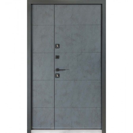 Вхідні двері в будинок модель1200 703/191 колір антрацит/ вулична бетон антрацит