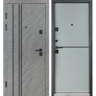 Вхідні двері в квартиру модель 563/556 колір зріз каменю/ сірий шифер