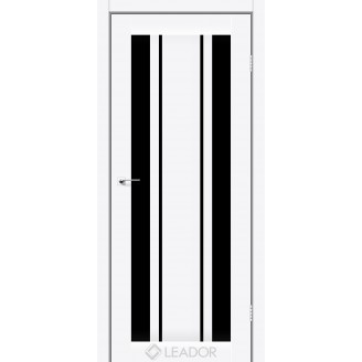 Дверне полотно Colico колір білий матовий Скло Чорне 60
