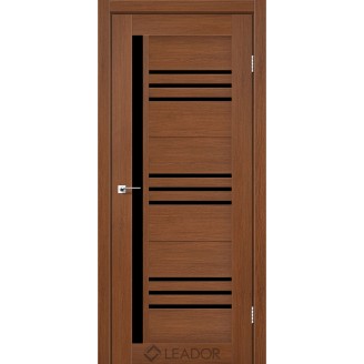 Дверне полотно Compania колір Браун Скло чорне 60