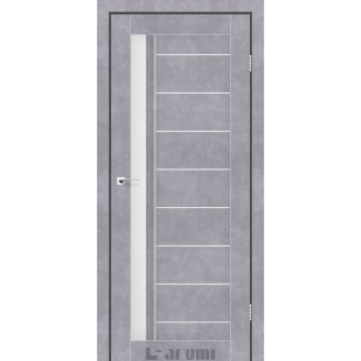 Дверне полотно Bordo сірий  бетон  сатин білий 70