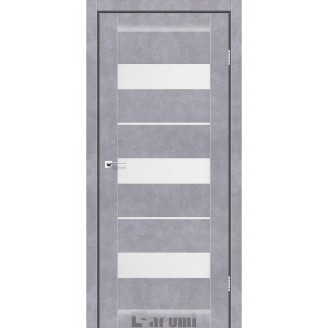  Дверне полотно Marsell сірий  бетон  сатин білий 60