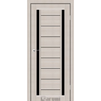  Дверное полотно Madrid дуб мембау Стекло черное 70