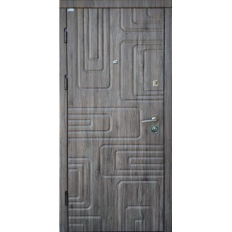 Двери входные "АКЦЕНТ NEW"  Наружная отделка дуб английский  Внутренняя дуб английский 850(950)*2030мм  для квартиры Производитель Steel Art