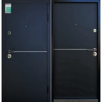 Двери входные Монако  Черная шагрень 880*2040ммдля квартиры Производитель Steel Art