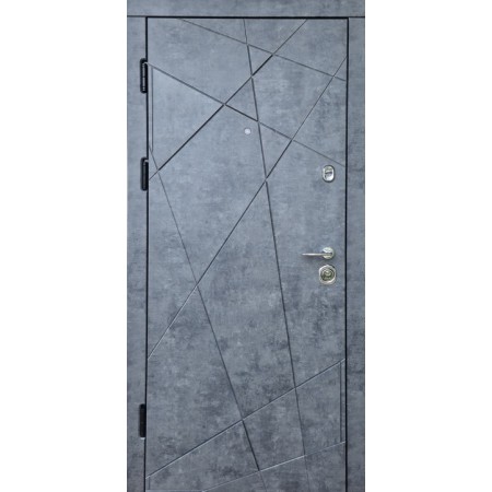 Двери входные Диамант в квартиру мрамор темный  850мм на 2050 мм