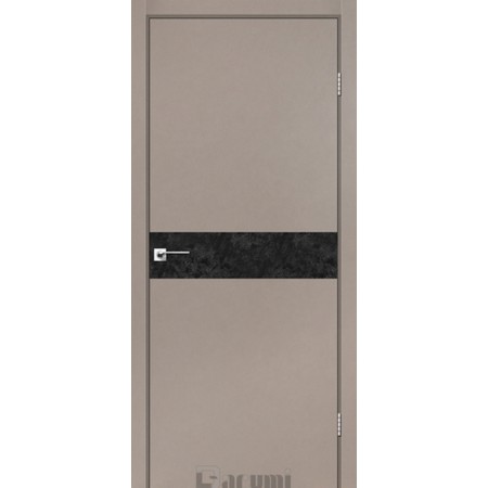 Двері PLATO LINE PTL-01 Сірий краст (CPL чорний)