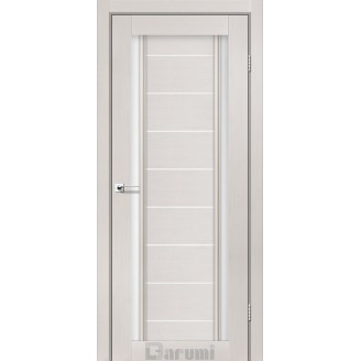 Двері MADRID Дуб ольс зі склом сатин білий