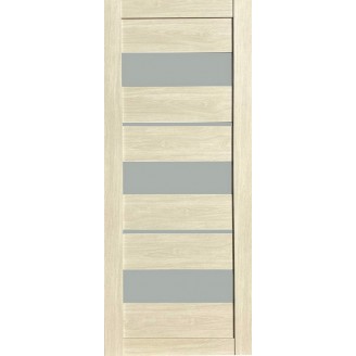 Дверне полотно Флора (600 х 2000, Дуб Гімалайський, Сатин білий)