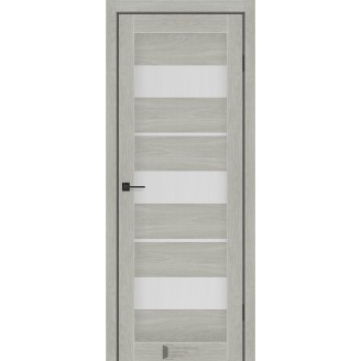 Дверне полотно Флора (600 х 2000, Дуб Скандинавський, Сатин білий)