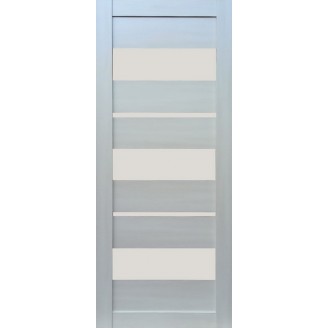 Дверне полотно Флора (600 х 2000, Шимо Ваніль, Сатин білий)