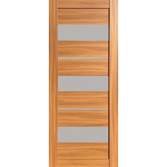 Дверное полотно Флора (800 х 2000, Шимо Золотой, Сатин белый)