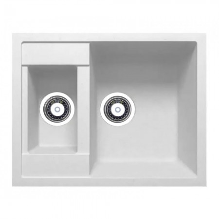 Мойка кухонная Adamant DUPLEX 610х495х200 белый -01