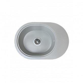 Мийка кухонна   Adamant OVALE  610х420х180 світло-сірий -09