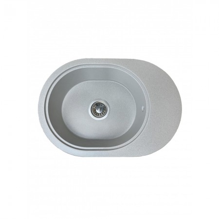 Мойка кухонная Adamant OVALE 610х420х180 светло-серый -09