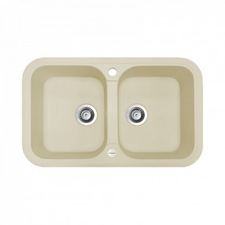 Мийка кухонна   Adamant  TWINS 765х470х190   Ivory -08