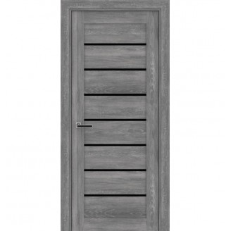 Дверное полотно Верона Дуб шато седой, Черное. 800 х 2000