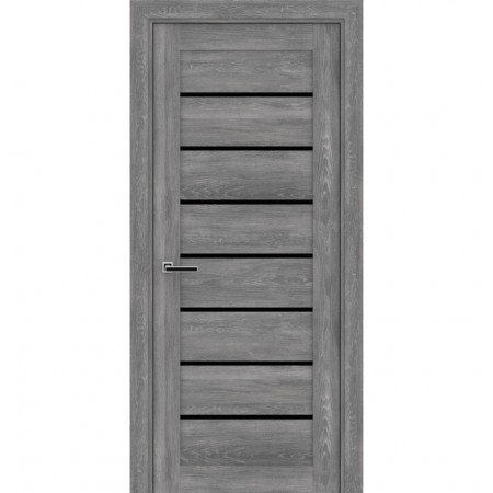  Дверное полотно Верона Дуб шато седой, Графит. 600 х 2000