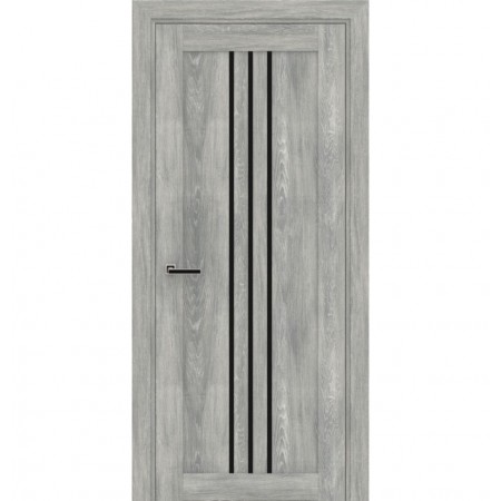  Дверное полотно Вертикаль Люкс Дуб шато седой, Графит. 700 х 2000