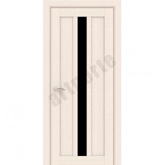 Дверне полотно Неаполь. Білий текстурний. Чорне. 600 х 2000