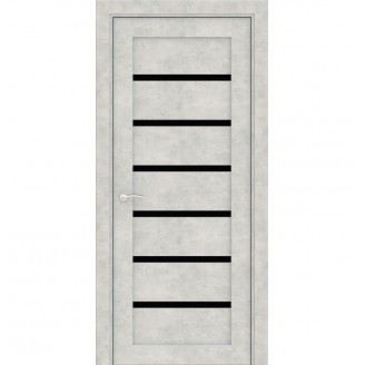  Дверное полотно Токио 700 х 2000 Бетон бежевый, Черное.