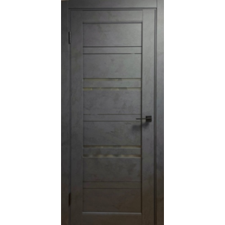  Дверное полотно Амстердам Люкс. Бетонный антрацит. Сатин. 600 х 2000