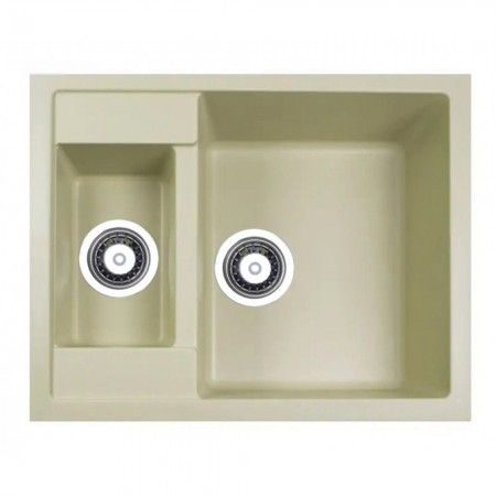  Мойка кухонная Adamant DUPLEX 610х495х200 Ivory -08