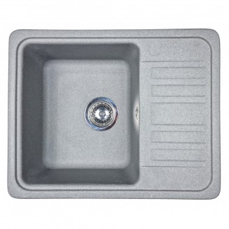  Мойка кухонная Adamant SMALL 570х455х180 світло-серый 09