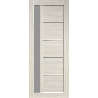 Дверне полотно Гранд (600 х 2000, Бук Шале, Сатин білий)