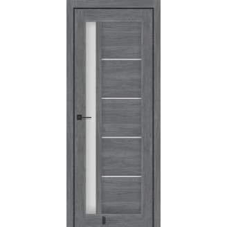 Дверне полотно Гранд (700 х 2000, Бук Графіт, Сатин білий)