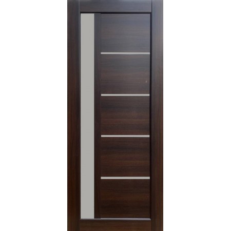  Дверное полотно Гранд (900 х 2000, Каштан, Сатин белый)