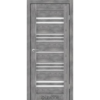 Дверне полотно   ANDORA 600 х 2000, Клен Грей, Сатин білий