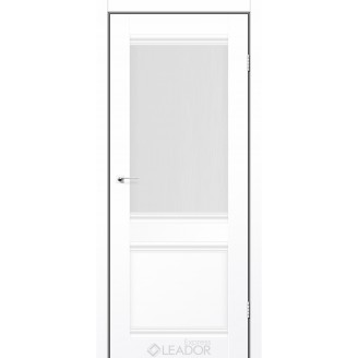 Дверное полотно ATLANTIC-01 600 х 2000, Белый Мат, Сатин белый, Ромб